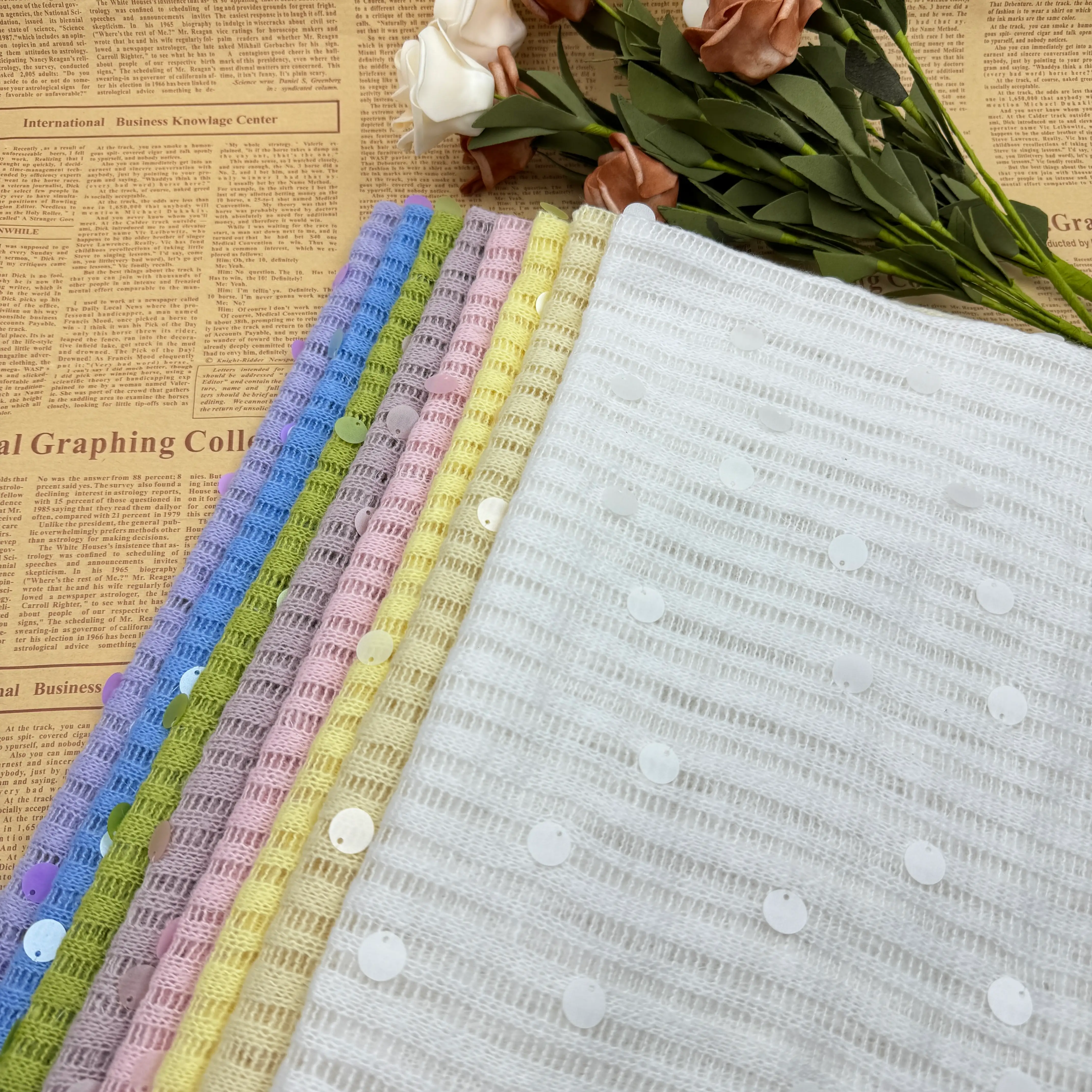 12mm Matte Sequin Soft Knit Base