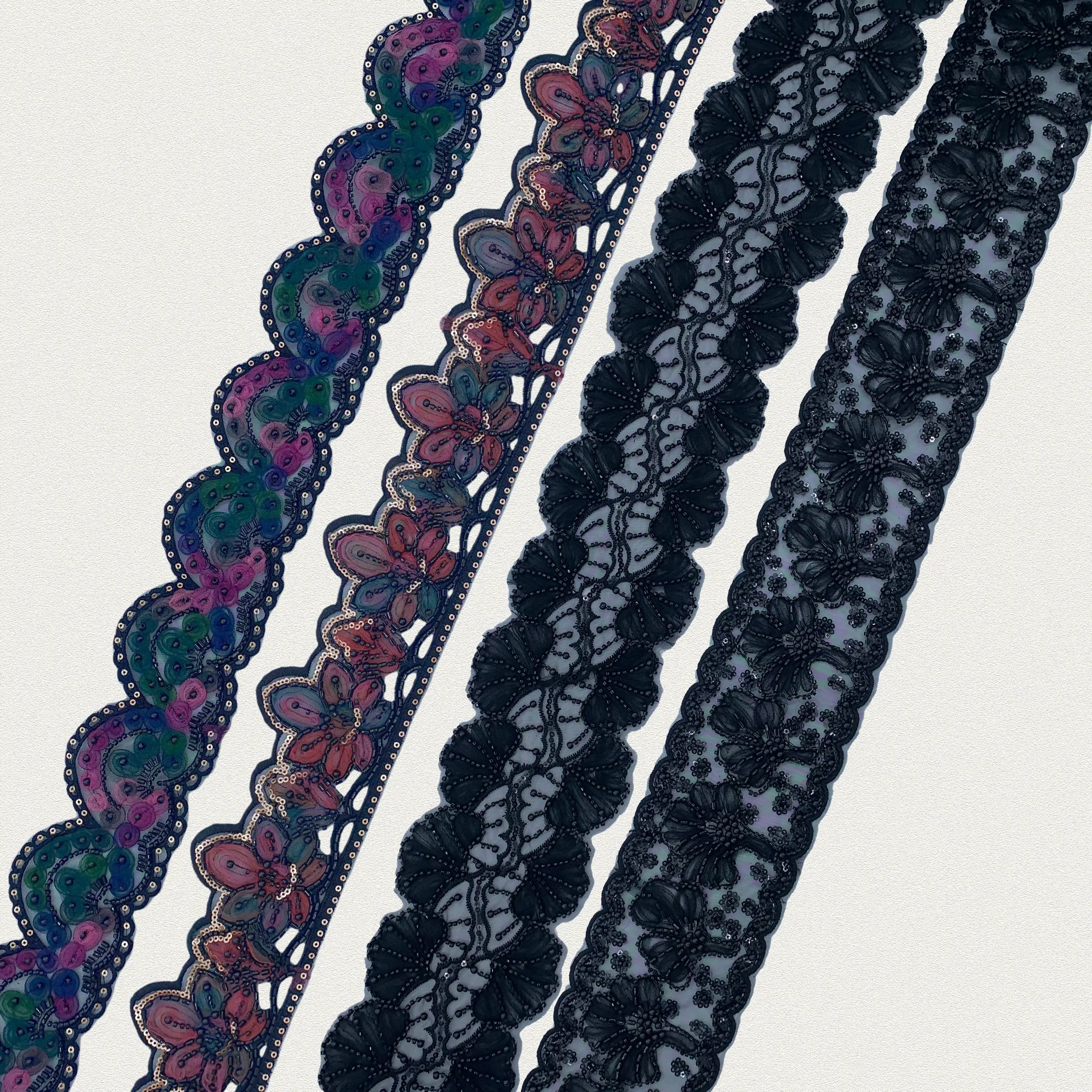 Dark Mixed Scallop Trim Collection