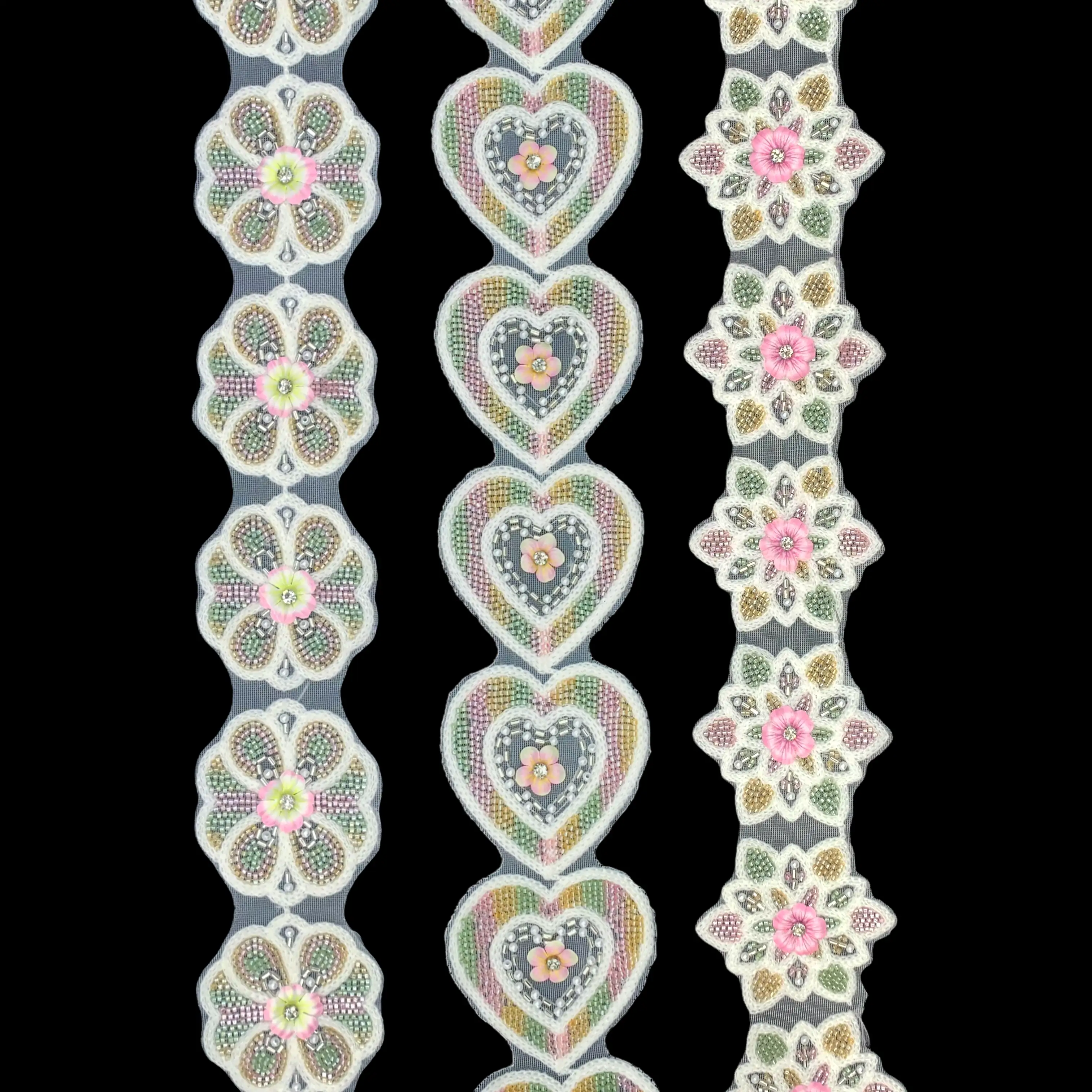 Mixed Towel Sequin Floral Heart Star Three Styles