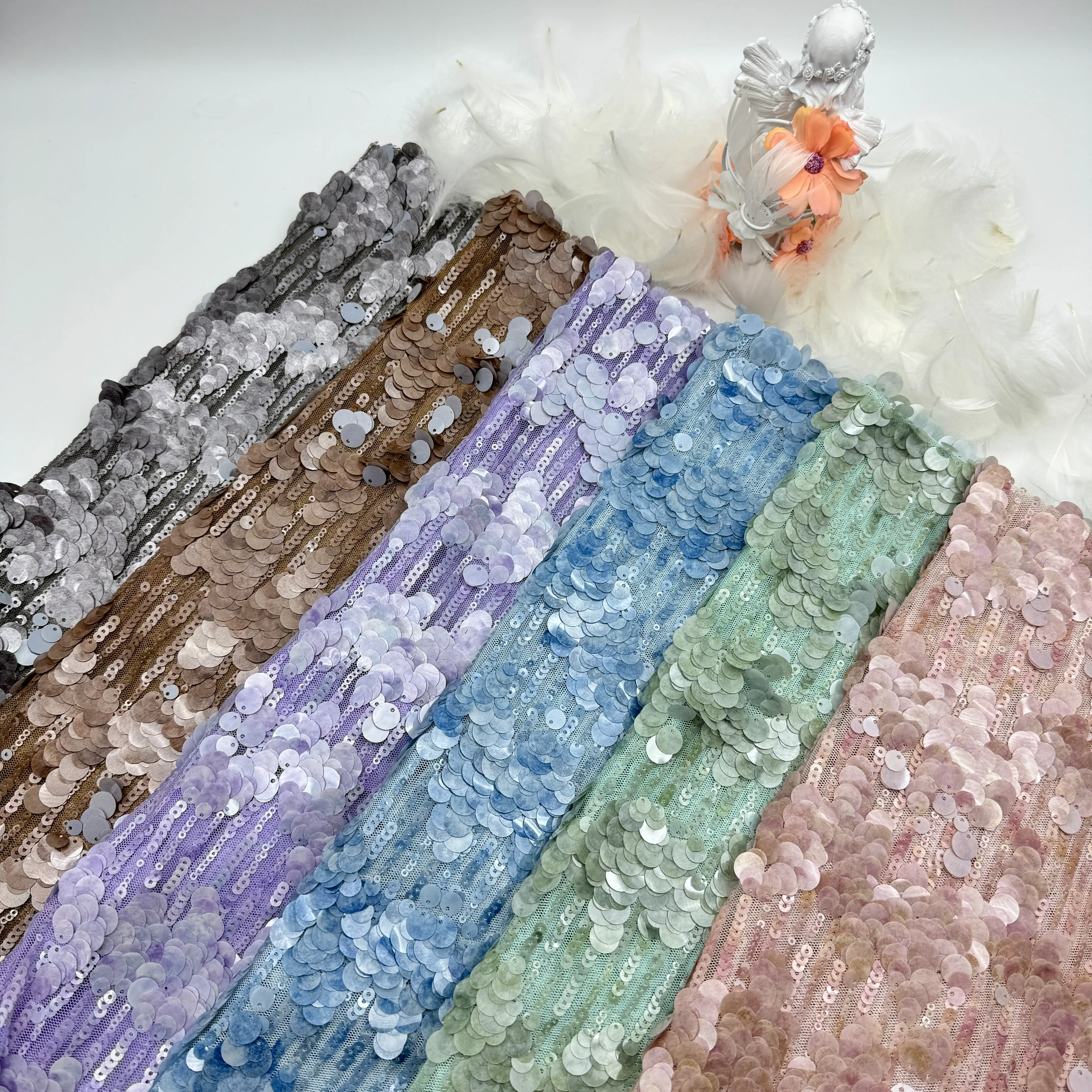Multi-size Sequin Embroidery